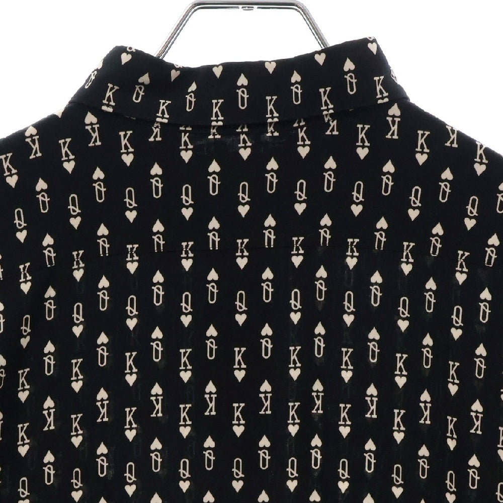 SAINT LAURENT PARIS(サンローランパリ) 16AW Signature 70's Collar Shirt 総柄 長袖シャツ ブラック 437581