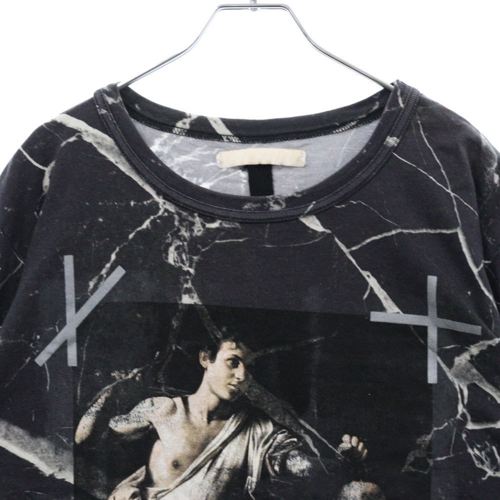 OFF-WHITE(オフホワイト) Caravaggio L/S T-Shirt カラヴァッジョ 総柄プリント長袖Tシャツ ロンT グレー