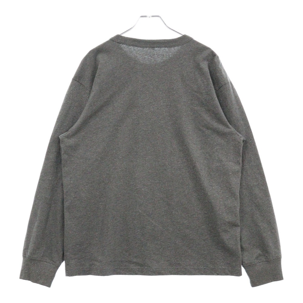 ALEXANDER WANG(アレキサンダーワン) Logo Embossed Crewneck T-Shirt ラメ加工 長袖Tシャツ グレー 4CC3231413