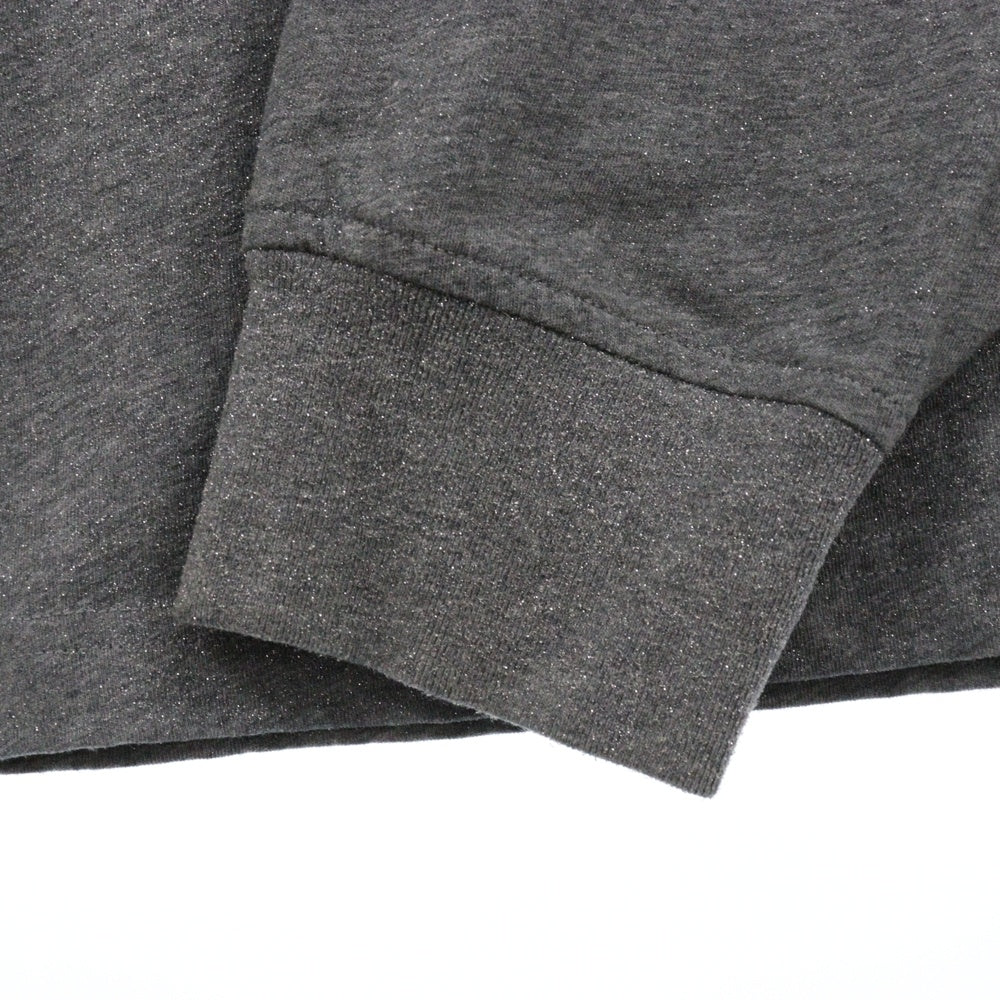 ALEXANDER WANG(アレキサンダーワン) Logo Embossed Crewneck T-Shirt ラメ加工 長袖Tシャツ グレー 4CC3231413