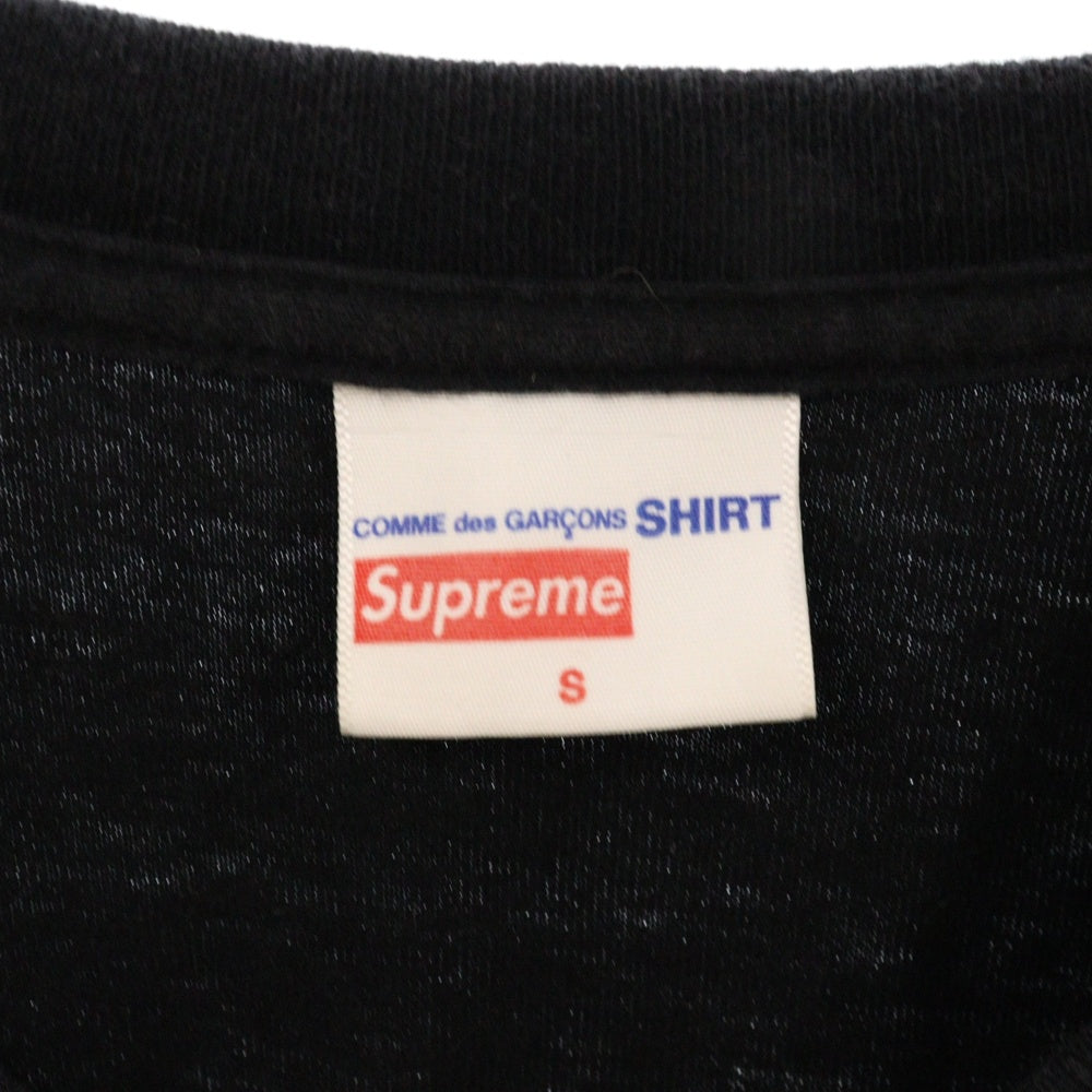 SUPREME(シュプリーム) 15AW ×COMME des GARCONS Logo L/S Tee ×コムデギャルソン ロゴプリント ロングスリーブ 長袖Tシャツ ブラック