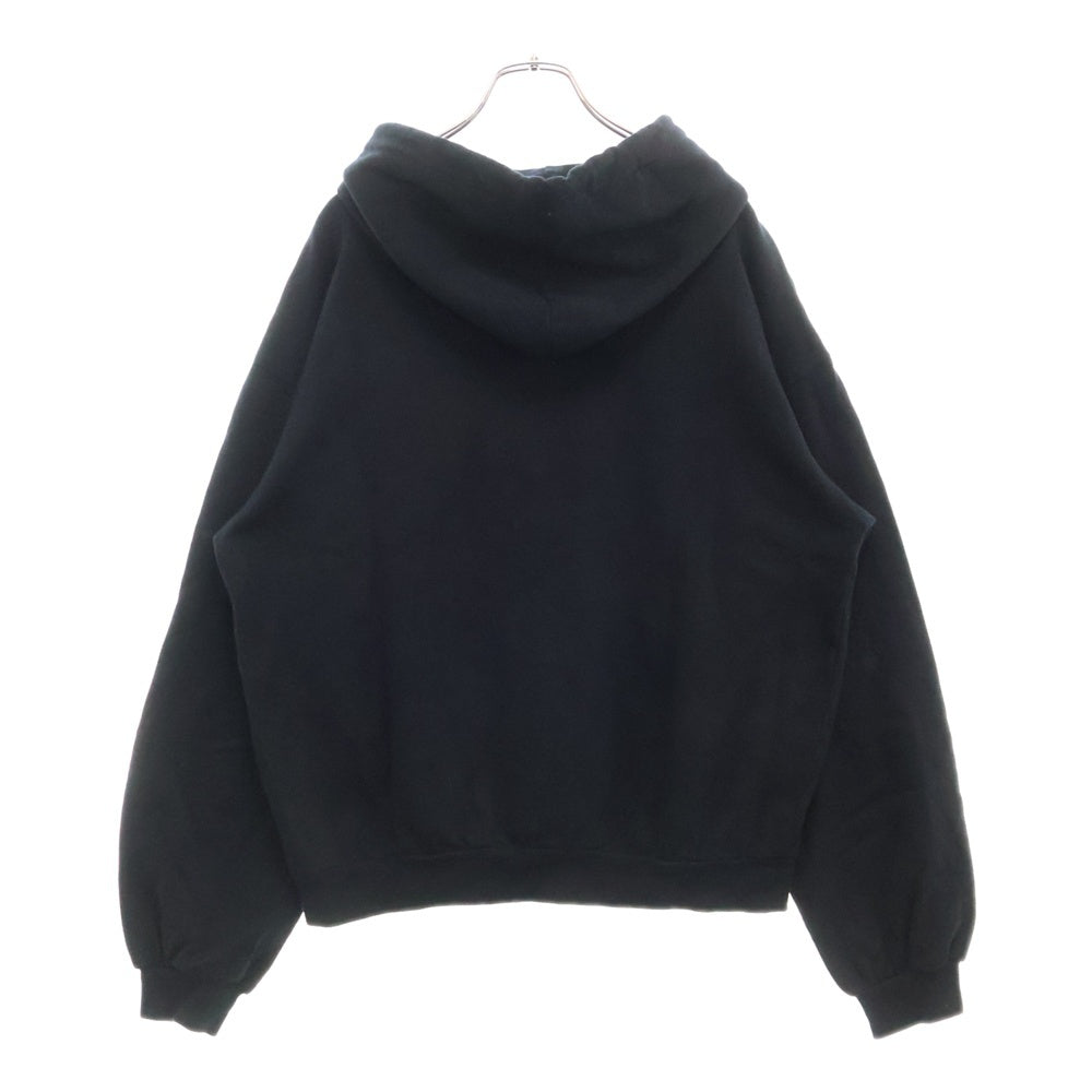 CELINE(セリーヌ) TRIOMPHE LOOSE HOODIE トリオンフ ロゴ刺繍 カシミヤ混 プルオーバースウェットパーカー フーディー ブラック 2Y35D450I.38AW