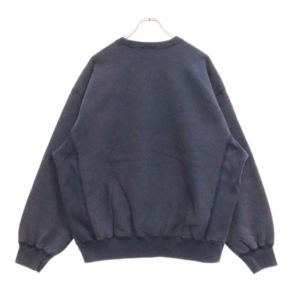 SUPREME(シュプリーム) 25SS Washed Box Logo Crewneck ウォッシュ加工 ボックスロゴ クルーネック トレーナー ネイビー