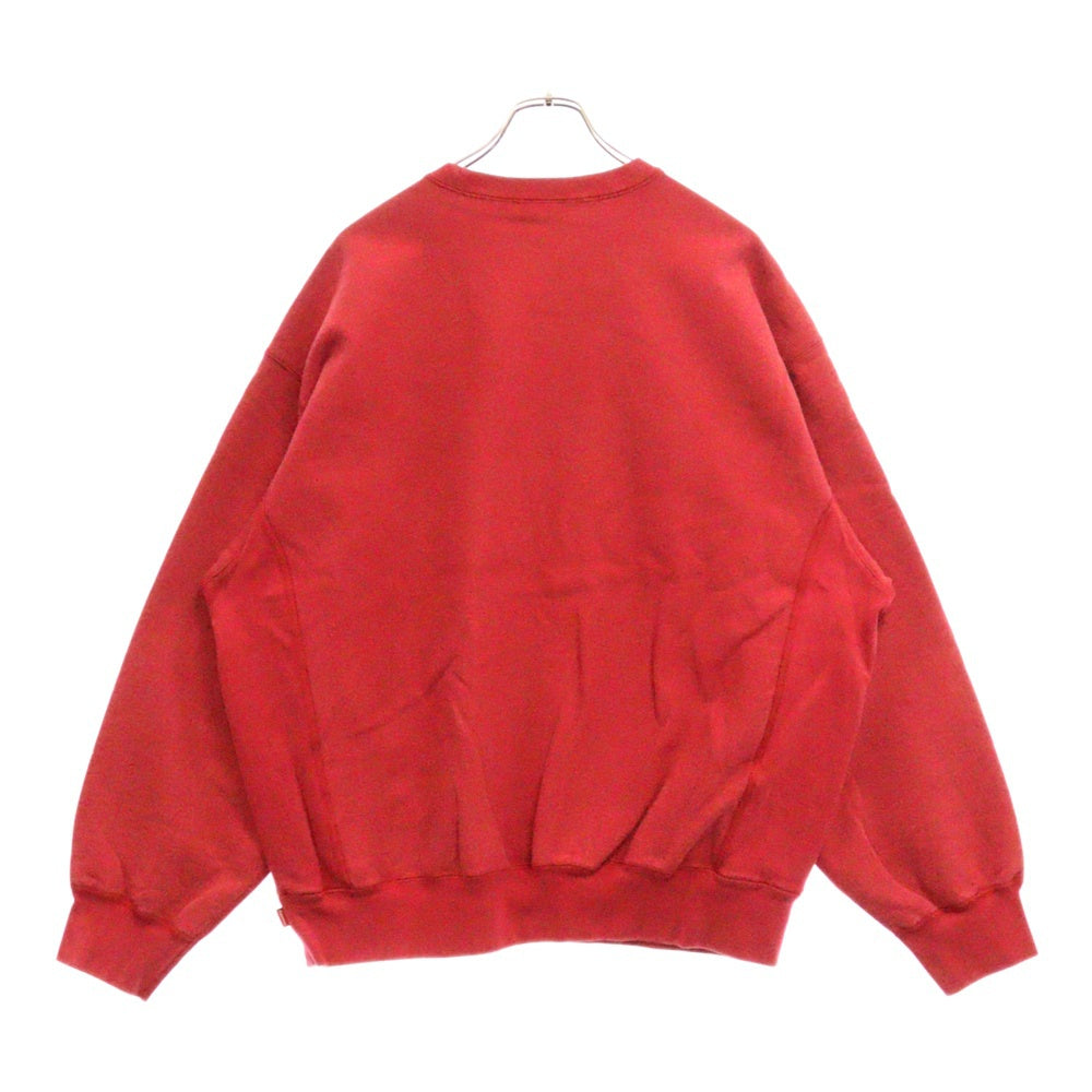 SUPREME(シュプリーム) 25SS Washed Box Logo Crewneck ウォッシュ加工 ボックスロゴ クルーネック トレーナー レッド