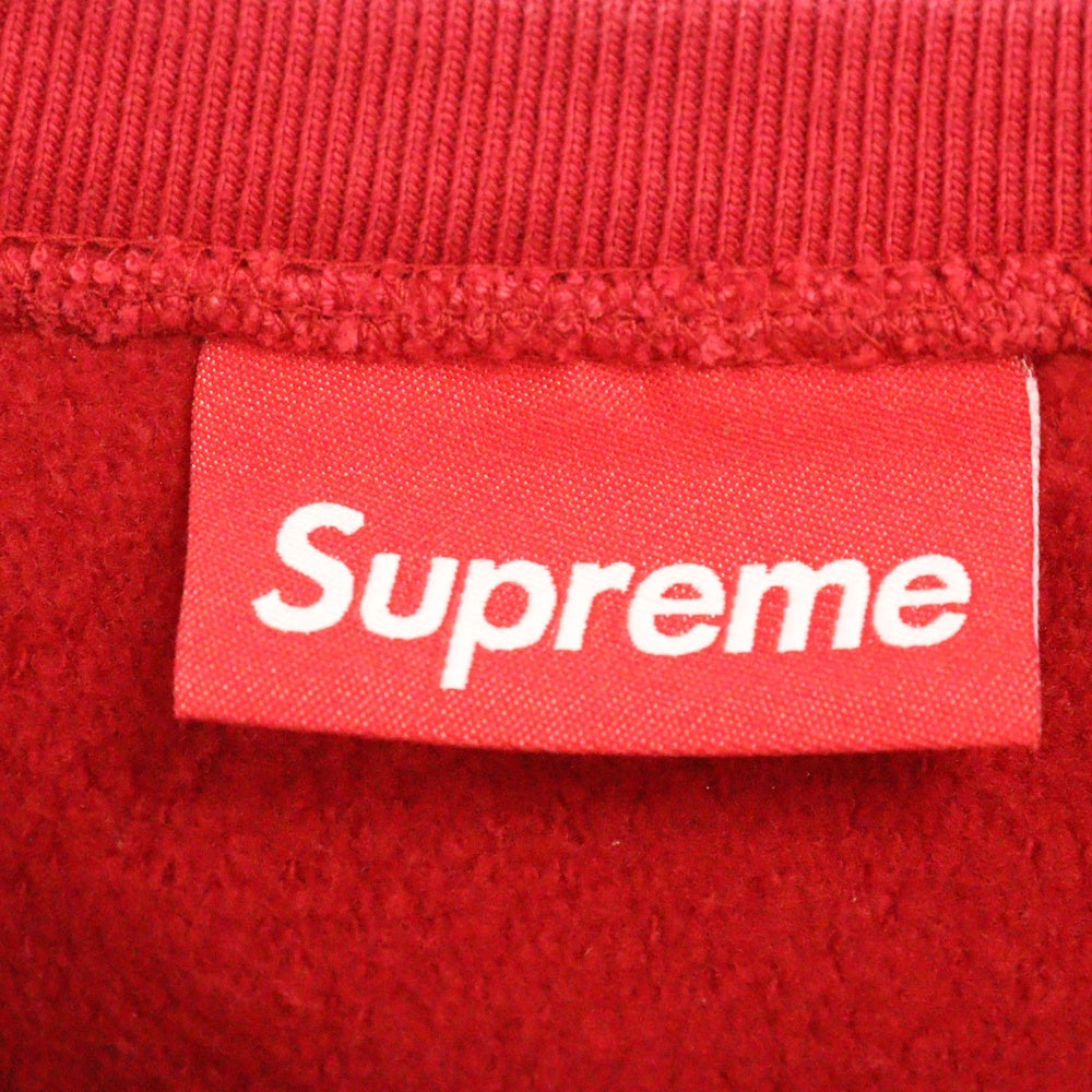 SUPREME(シュプリーム) 25SS Washed Box Logo Crewneck ウォッシュ加工 ボックスロゴ クルーネック トレーナー レッド
