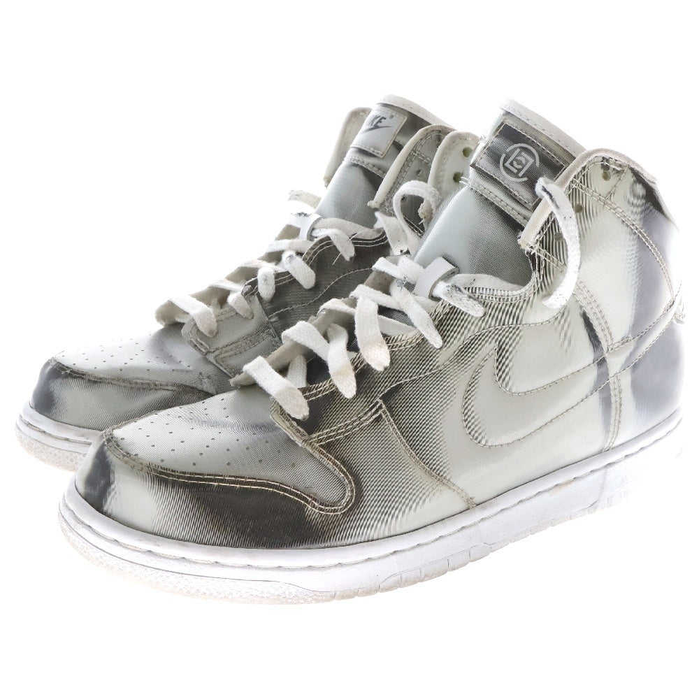 NIKE(ナイキ) ×CLOT DUNK HIGH SILVER FLIX クロット ダンク シルバーフラックス ハイカットスニーカー シルバー US9.5/27.5cm DH4444-900
