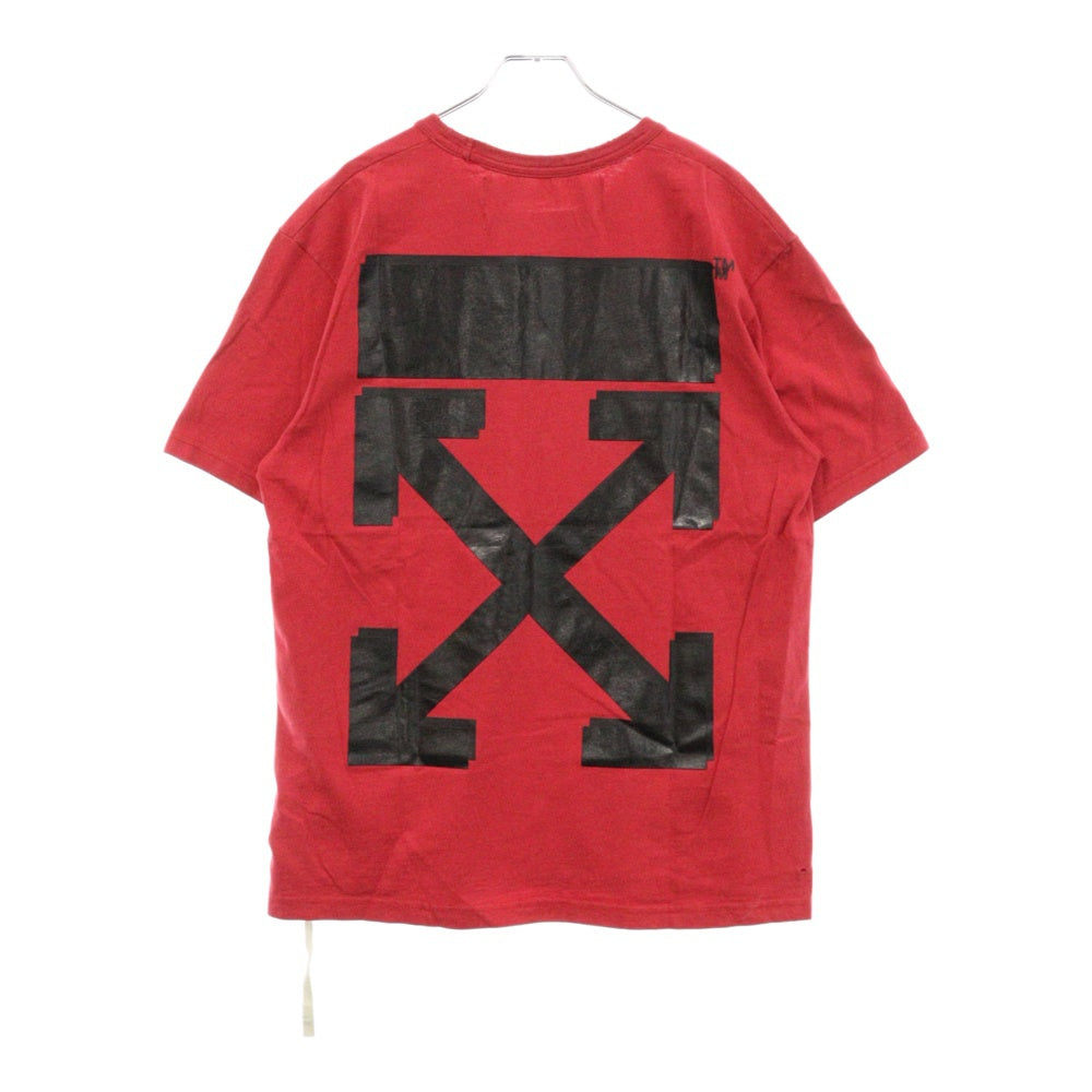 OFF-WHITE(オフホワイト) 18SS Champion T-Shirt チャンピオン ロゴ刺繍半袖Tシャツ レッド OMAA029S18874050