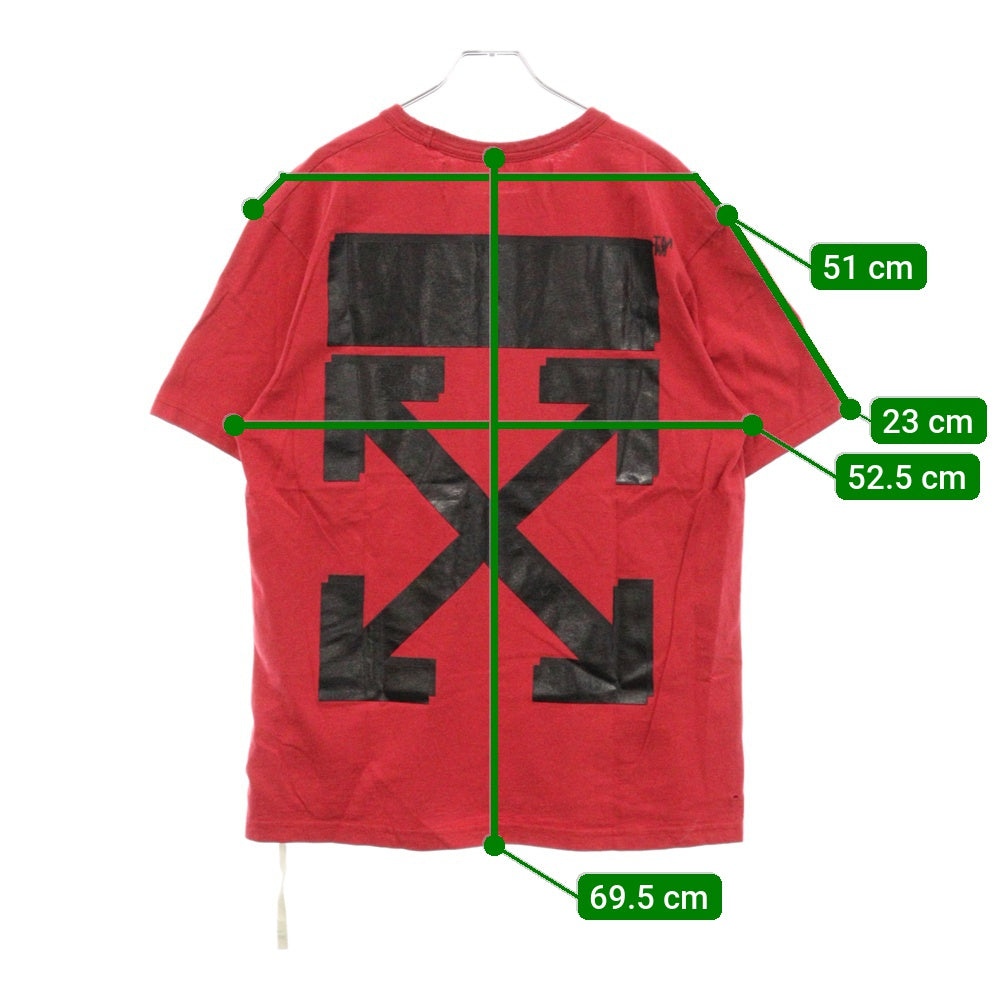 OFF-WHITE(オフホワイト) 18SS Champion T-Shirt チャンピオン ロゴ刺繍半袖Tシャツ レッド OMAA029S18874050