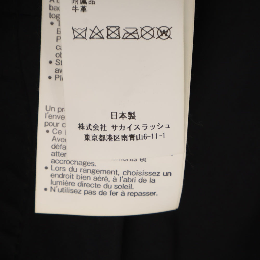 ACRONYM(アクロニウム) 22SS ×sacai TRENCH COAT ×サカイ ドッキング ナイロントレンチコート ロングコート ブラック 22-02760M