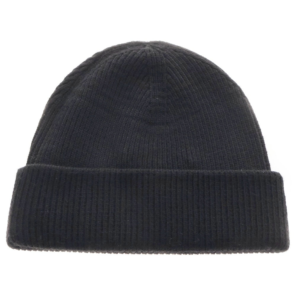 ALEXANDER WANG(アレキサンダーワン) DEBOSS BEANIE ロゴ刺繍ビーニー ニット帽 ビーニー ブラック 4KC4239073
