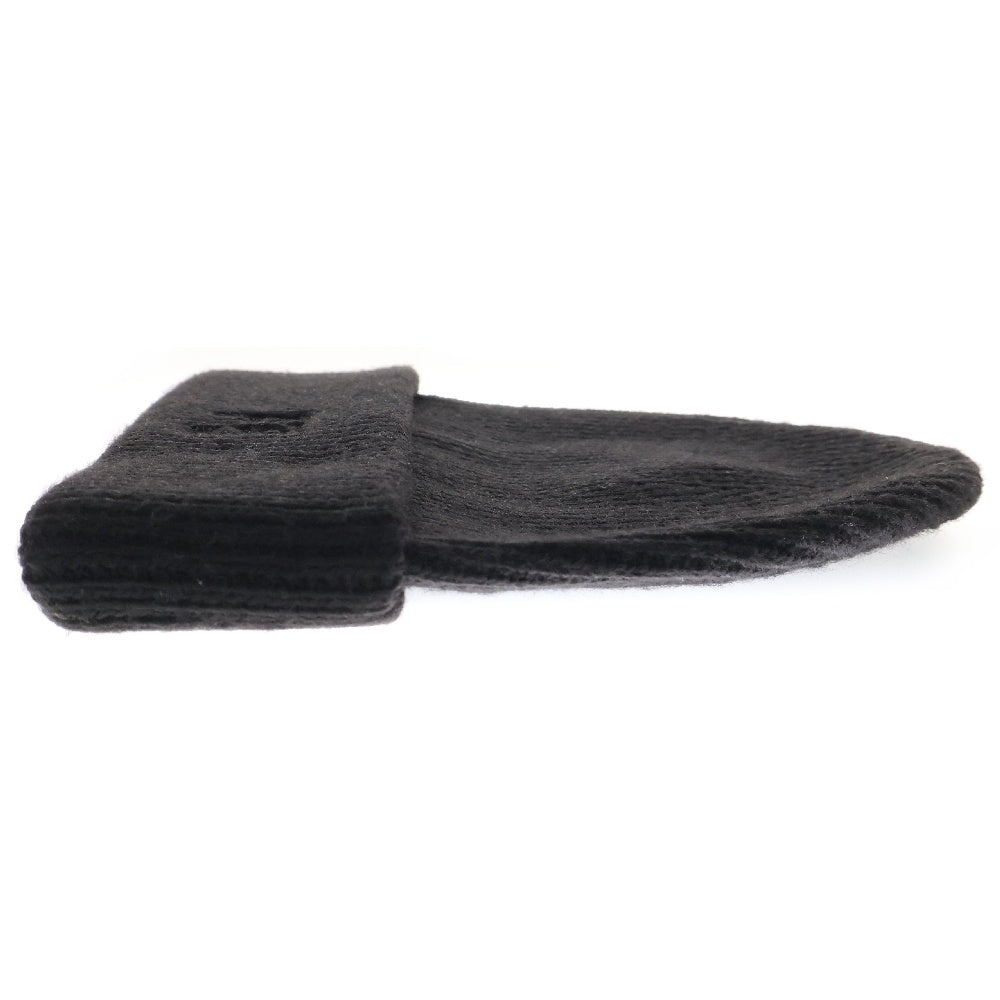 ALEXANDER WANG(アレキサンダーワン) DEBOSS BEANIE ロゴ刺繍ビーニー ニット帽 ビーニー ブラック 4KC4239073