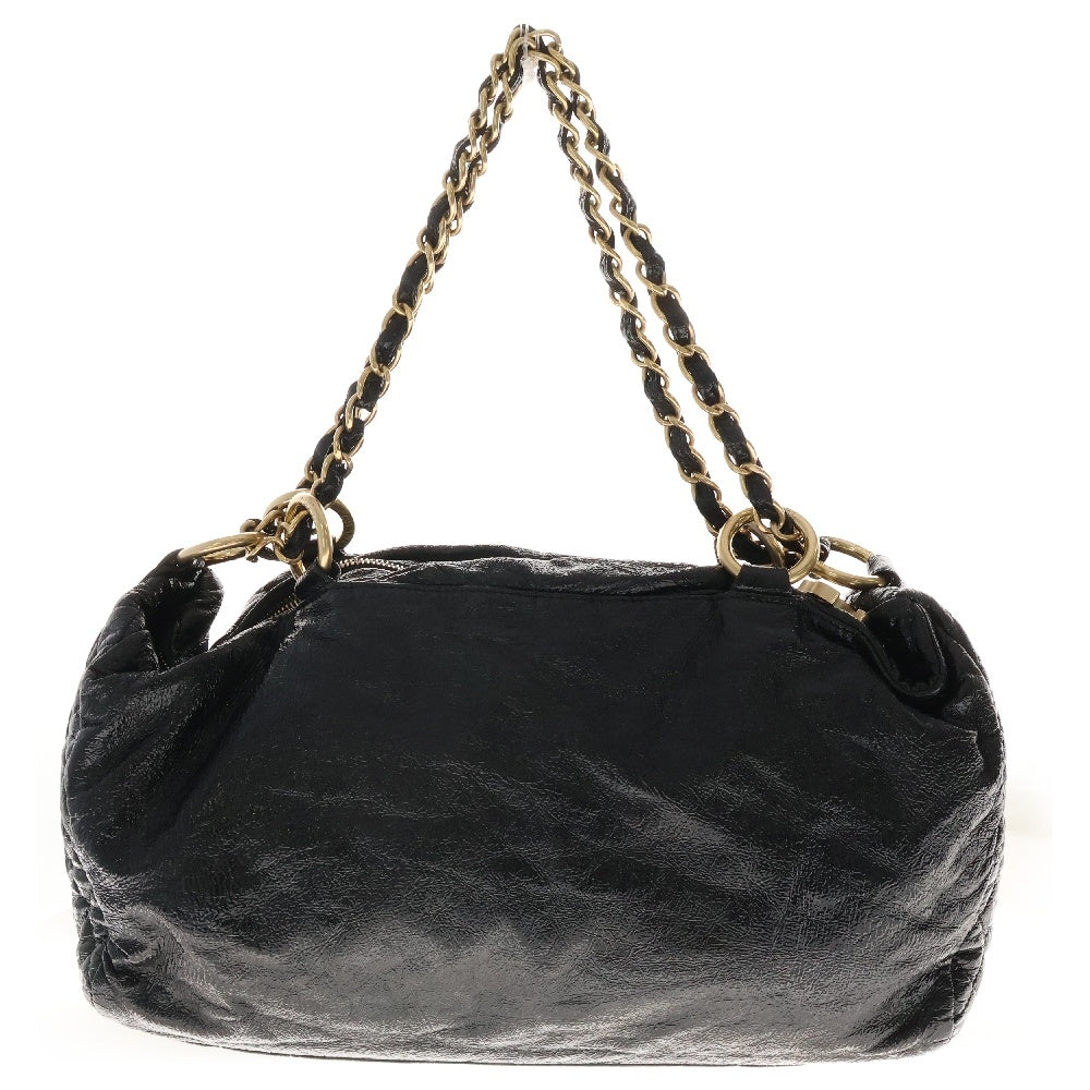 CHANEL(シャネル) ココマーク パテントレザー チェーンショルダーバッグ ブラック レディース