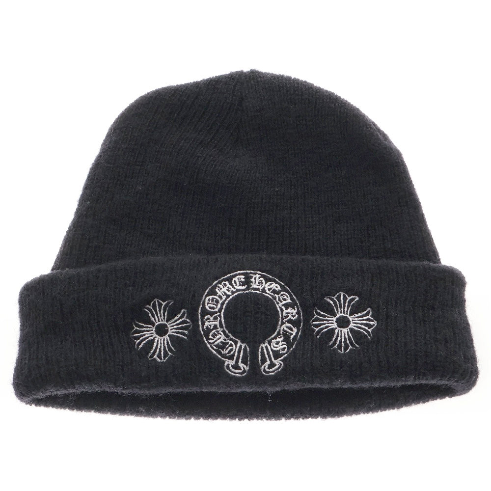 CHROME HEARTS(クロムハーツ) WOOL WATCH CAP CHプラスホースシューニットキャップ ビーニー帽子 ブラック