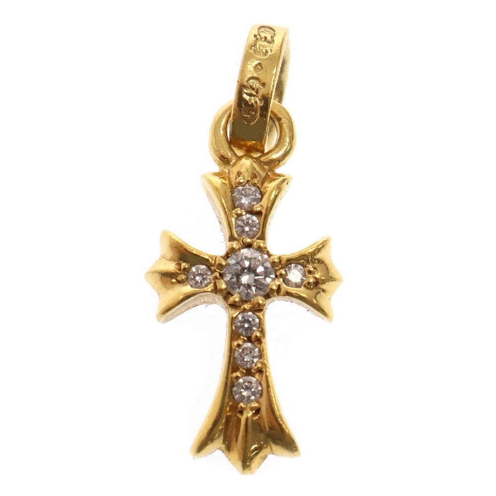 CHROME HEARTS(クロムハーツ) 22K CRS BBYFAT P/DIA ベイビーファットクロス PAVEダイヤ ペンダントトップ ゴールド BCA035