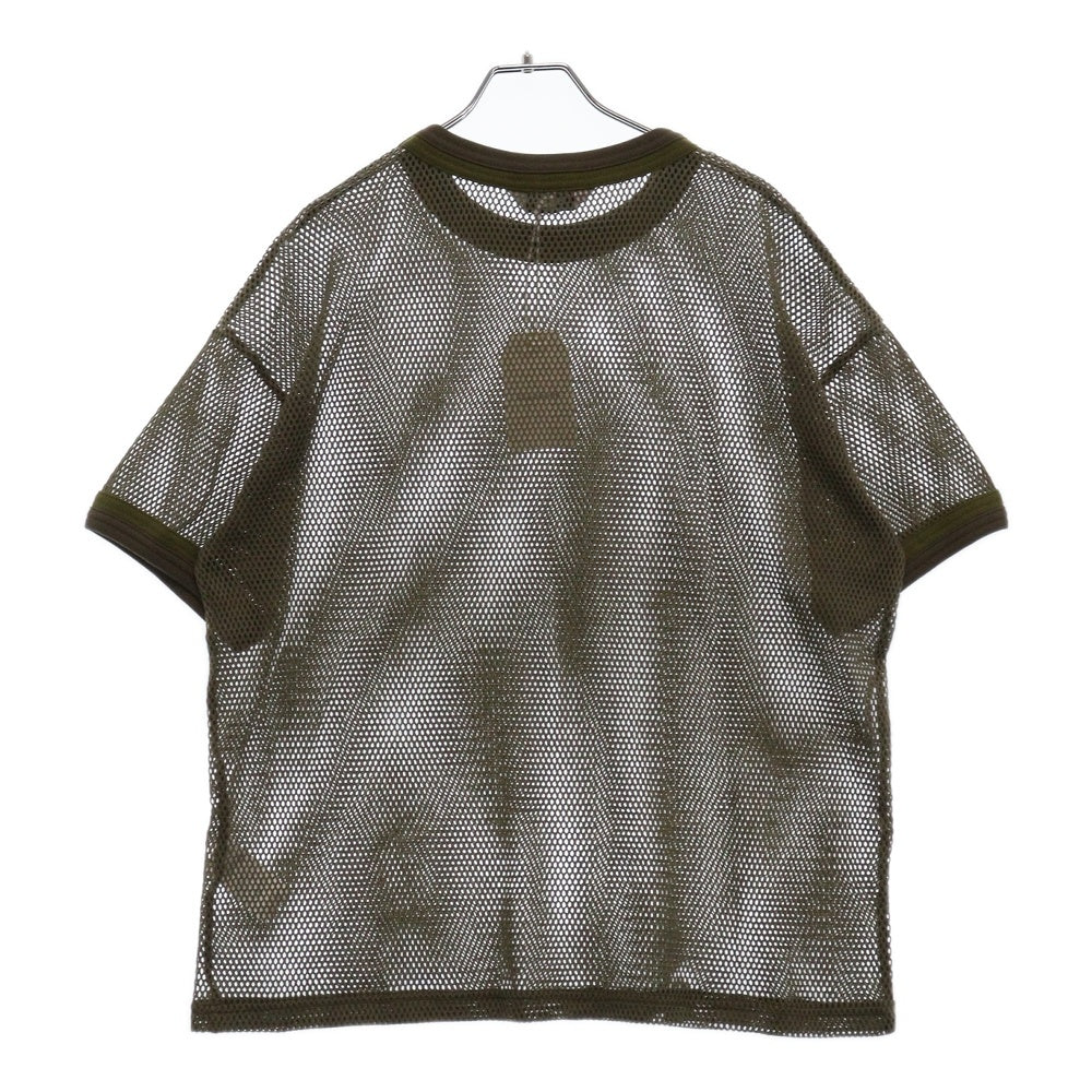 Sasquatchfabrix.(サスクワッチファブリックス) 25SS H/S TOP MESH 半袖メッシュTシャツ カーキ 25SS-CST-005