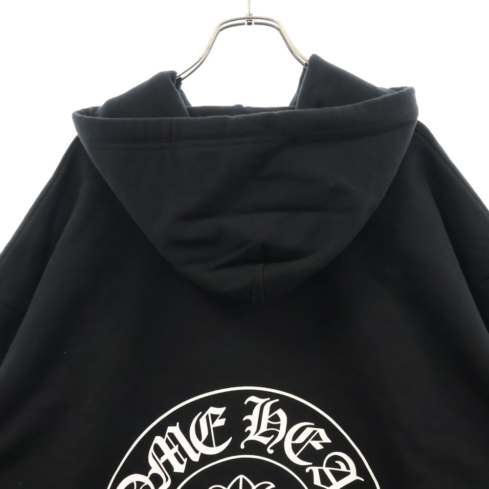 CHROME HEARTS(クロムハーツ) SWTSHRT PLVR LTD HONGKONG 香港限定 ホースシュープリント プルオーバースウェットパーカー フーディー ブラック