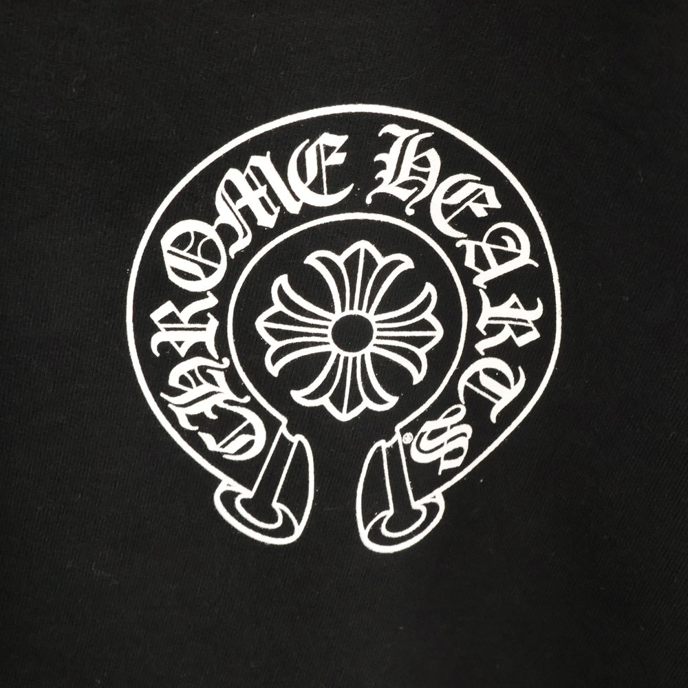 CHROME HEARTS(クロムハーツ) SWTSHRT PLVR LTD HONGKONG 香港限定 ホースシュープリント プルオーバースウェットパーカー フーディー ブラック
