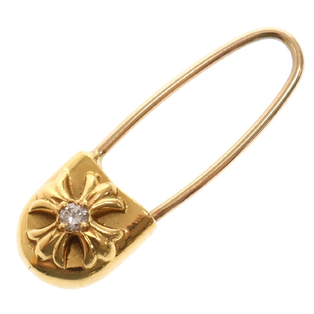 CHROME HEARTS(クロムハーツ) 22K ER SAFETY PIN CH PLS L AFTER 1DIA アフター1ダイヤ セーフティーピン ゴールドピアス
