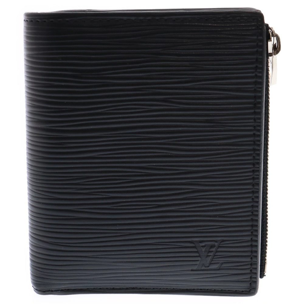 LOUIS VUITTON(ルイヴィトン) エピ ポルトフォイユ レザーウォレット 2つ折り財布 ブラック M64007