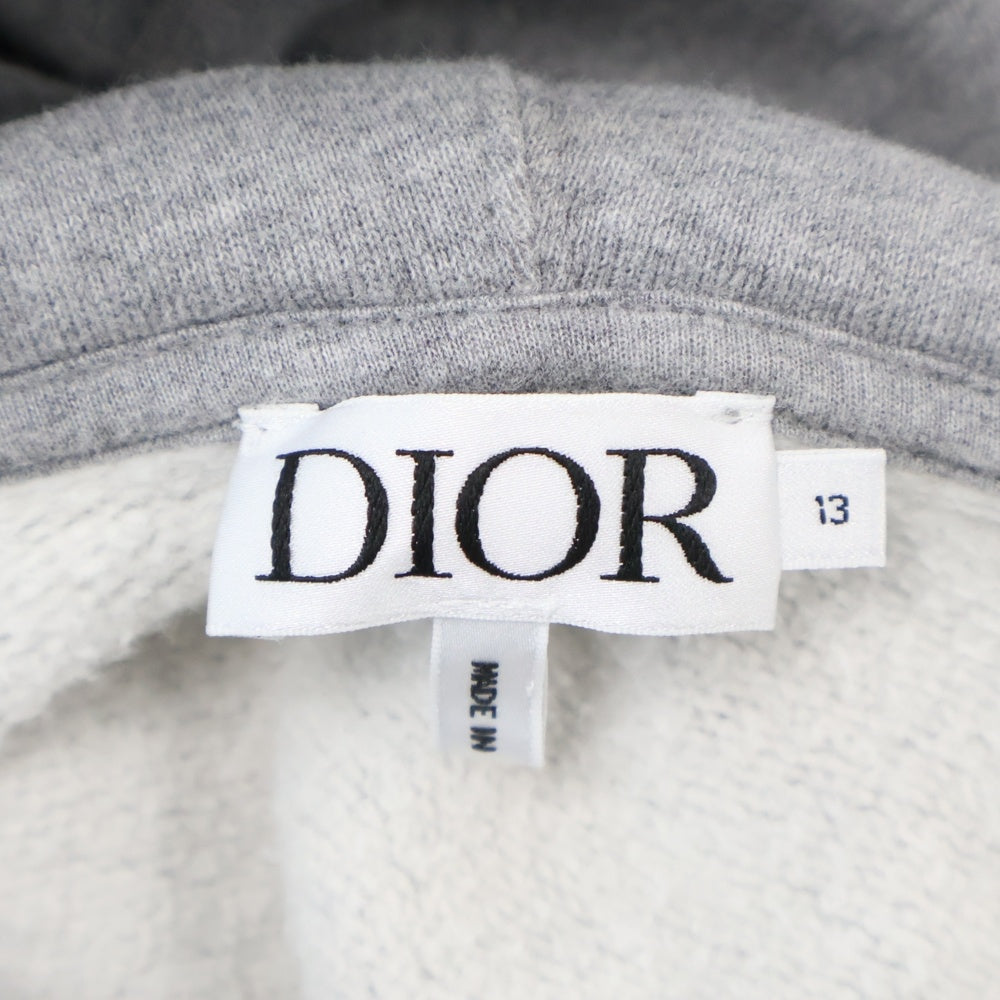DIOR(ディオール) Couture Hooded Sweatshirt ロゴ刺繍 プルオーバースウェットパーカー グレー キッズ 4SBK23SWED