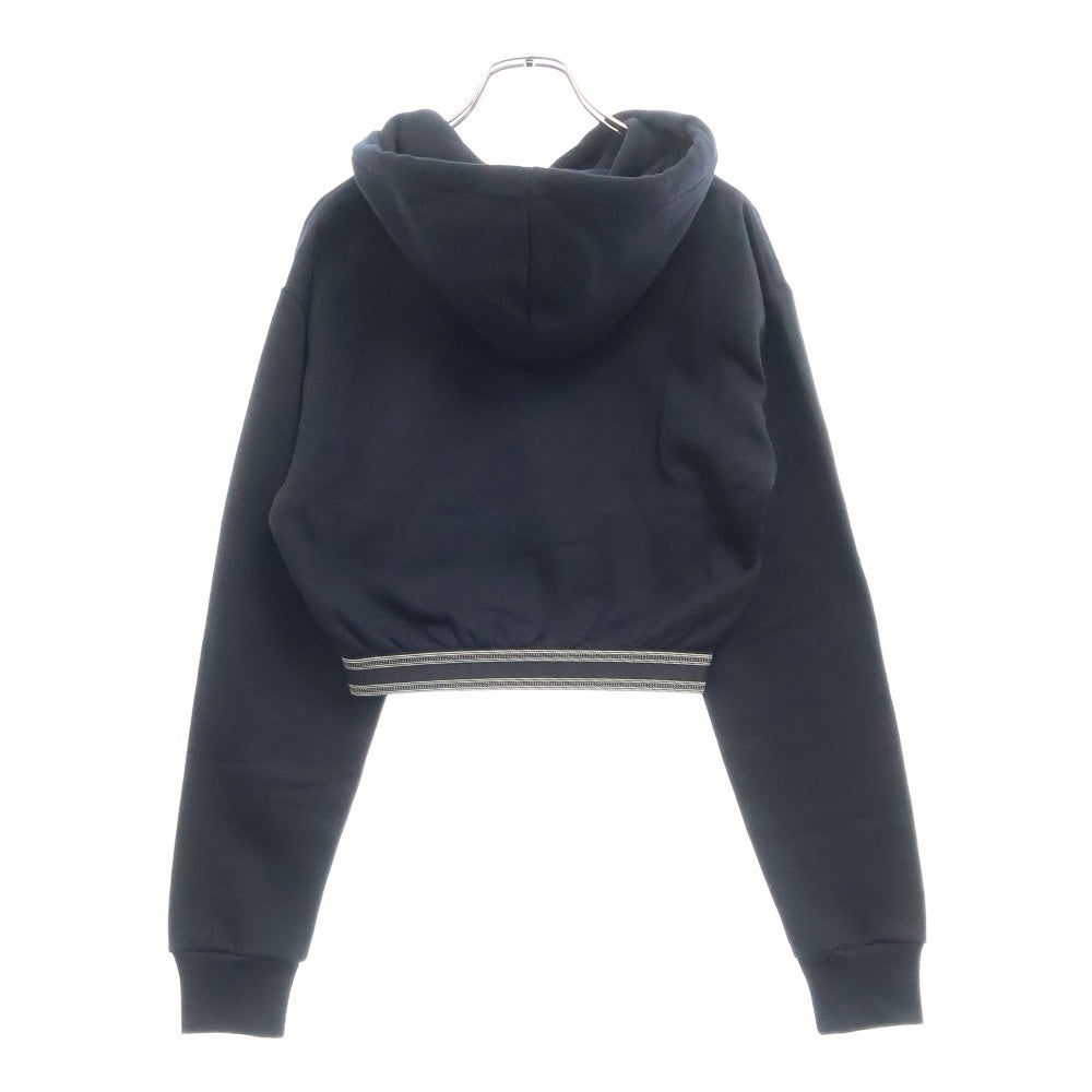 LOEWE(ロエベ) Cropped Hoodie クロップド プルオーバースウェットパーカー フーディー ブラック レディース S359Y25X45