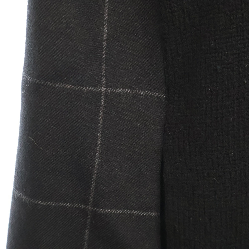 Sacai(サカイ) Windowpane Knit Dress ウールニット ドレス ブラック レディース 24-07576