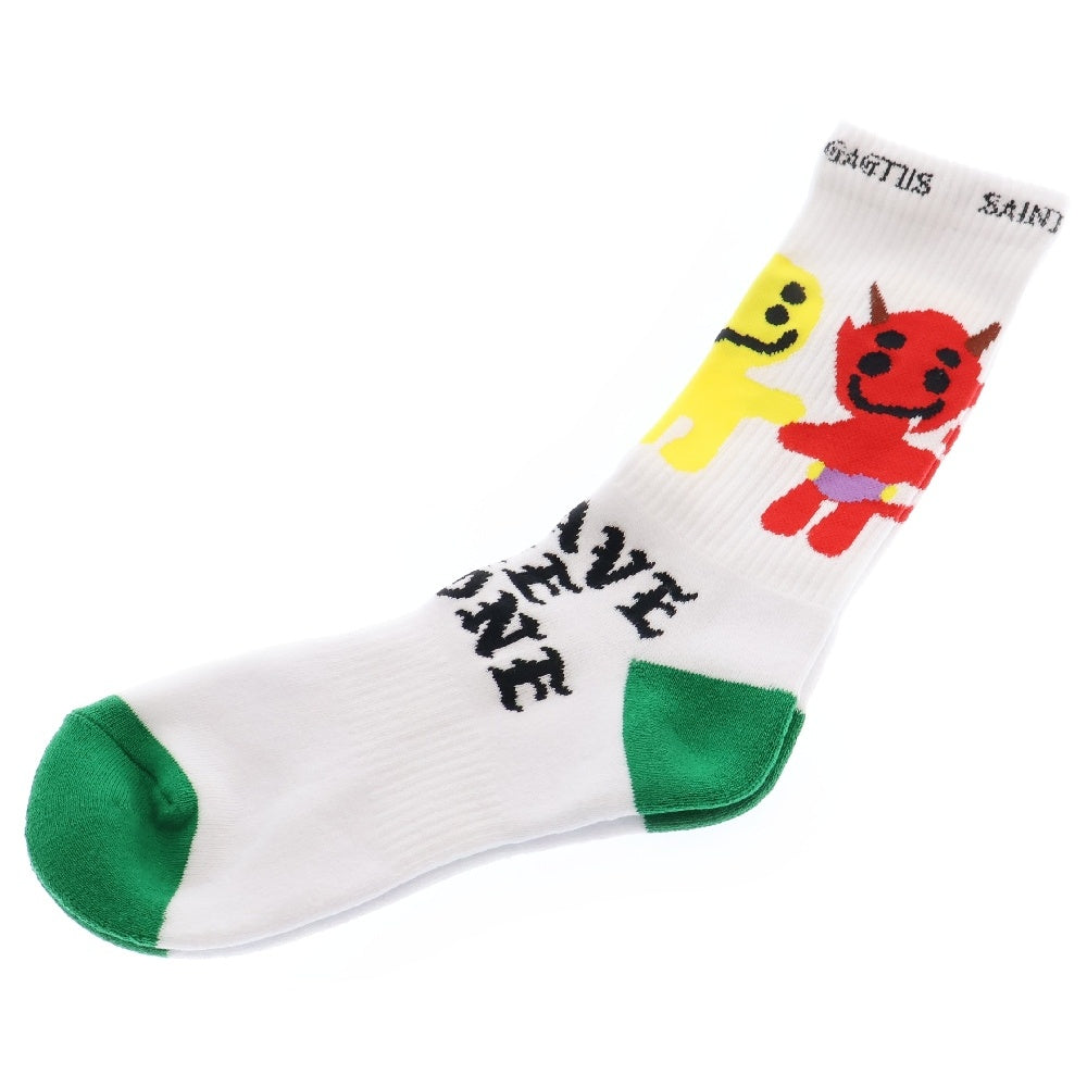 SAINT MICHAEL(セントマイケル) 24AW ×Cactus Plant Flea Market CP SOCKS LMA カクタスプラント フレアマーケット 靴下 ホワイト SM-YS1-0000-C11