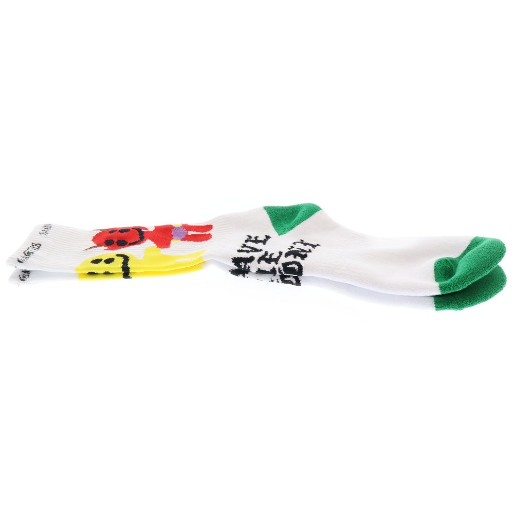 SAINT MICHAEL(セントマイケル) 24AW ×Cactus Plant Flea Market CP SOCKS LMA カクタスプラント フレアマーケット 靴下 ホワイト SM-YS1-0000-C11