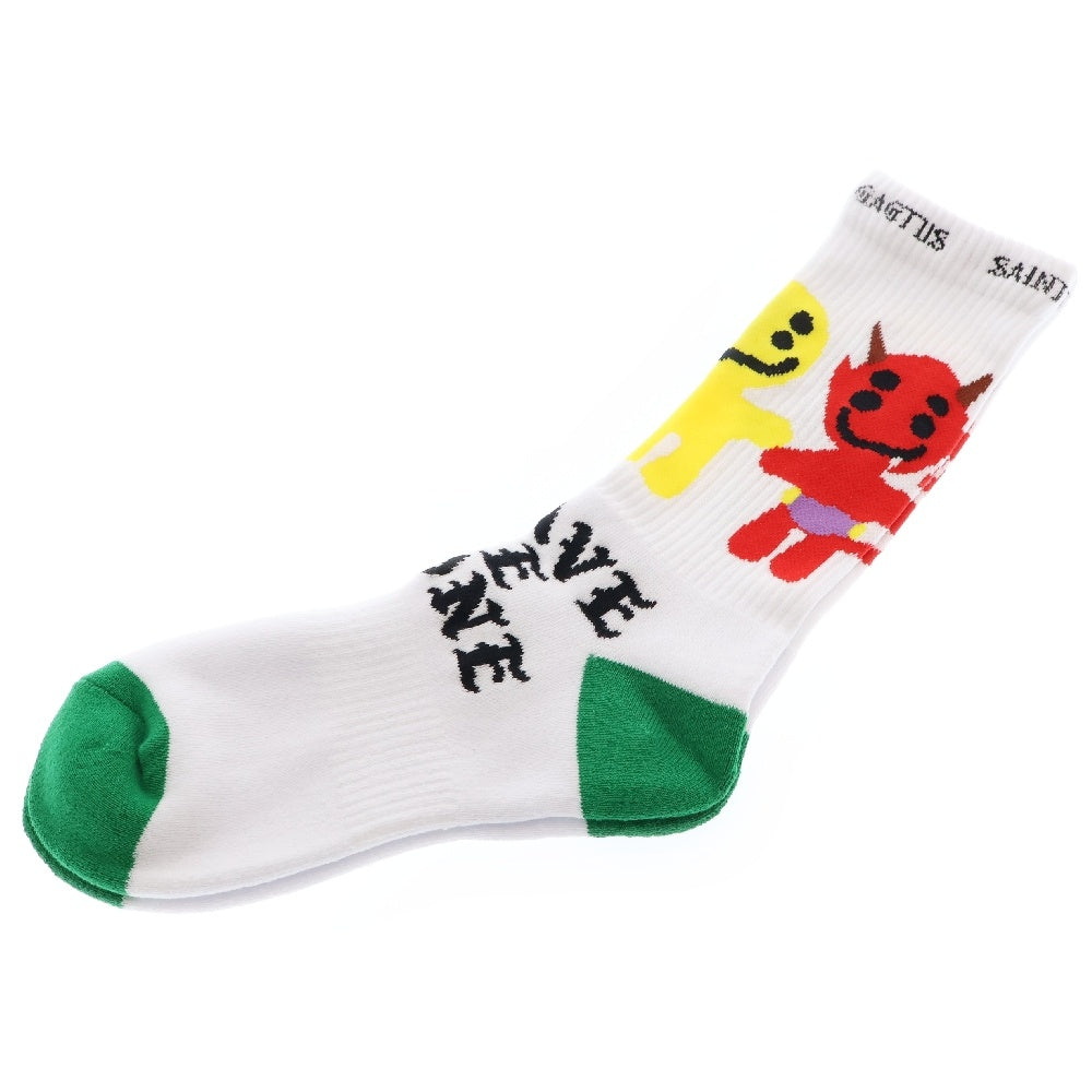 SAINT MICHAEL(セントマイケル) 24AW ×Cactus Plant Flea Market CP SOCKS LMA カクタスプラント フレアマーケット 靴下 ホワイト SM-YS1-0000-C11