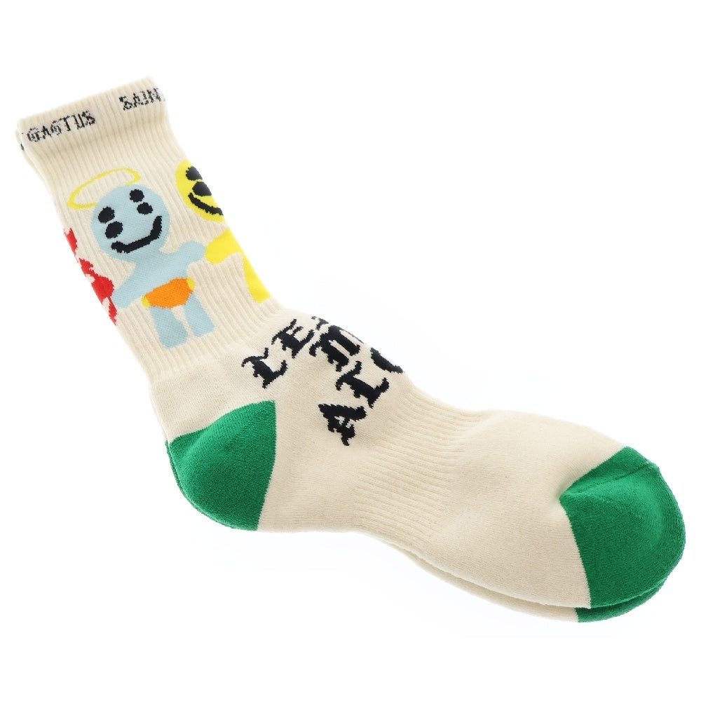 SAINT MICHAEL(セントマイケル) 24AW ×Cactus Plant Flea Market CP SOCKS LMA カクタスプラント フレアマーケット 靴下 アイボリーSM-YS1-0000-C12
