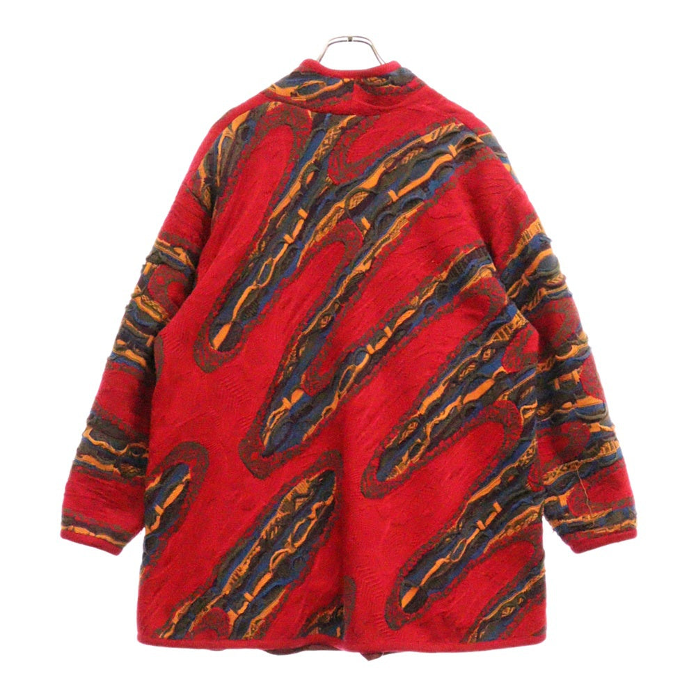 COOGI(クージー) ノーカラー 3Dカーディガン ニット マルチ