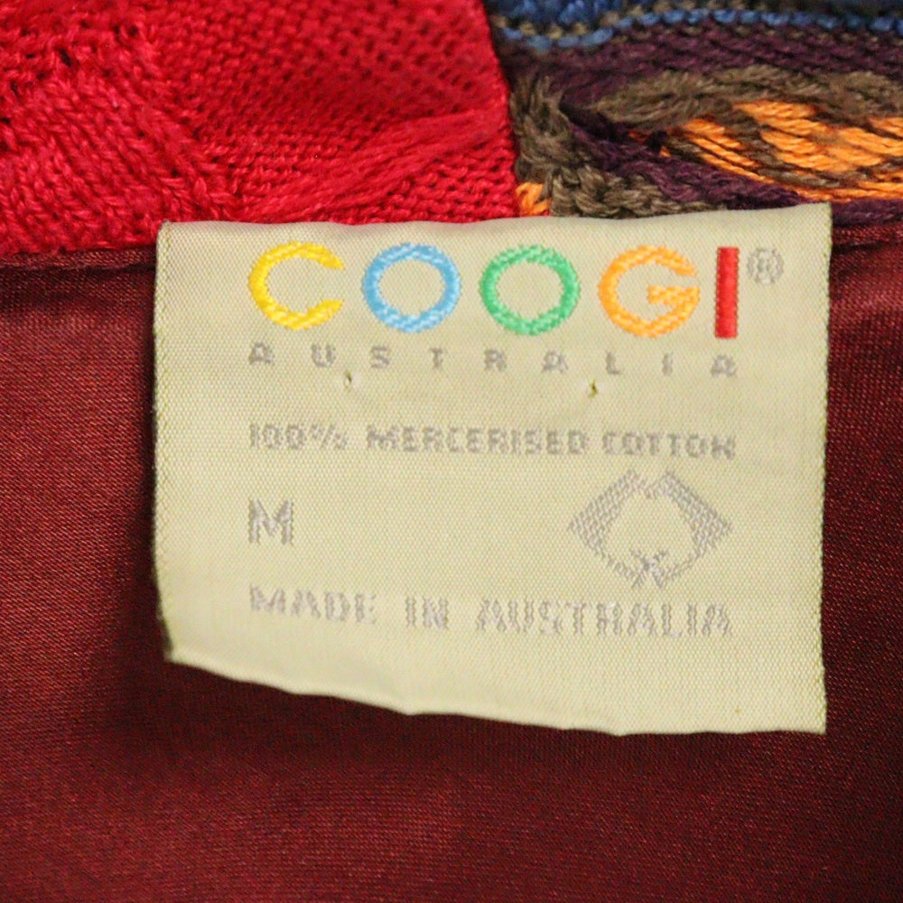 COOGI(クージー) ノーカラー 3Dカーディガン ニット マルチ