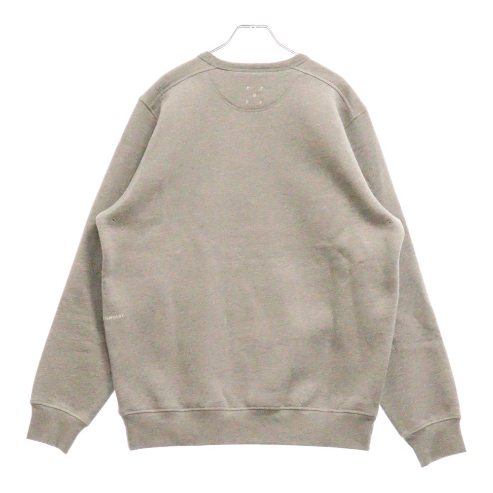 POP TRADING COMPANY(ポップトレーディングカンパニー) LOGO CREWNECK SWEAT ロゴクルーネック スウェットトレーナー グレー POPSS25_01-006