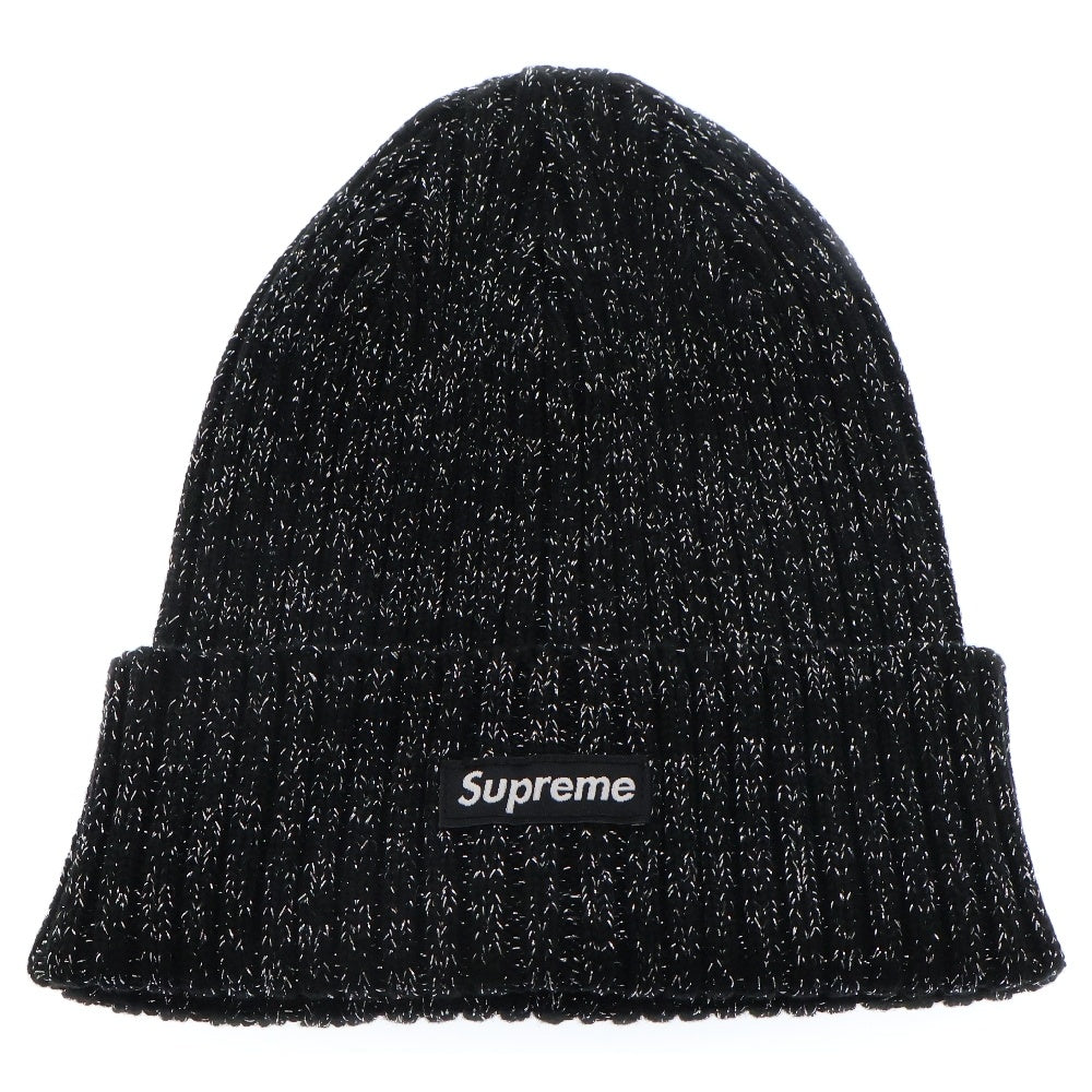 SUPREME(シュプリーム) 25SS Overdyed Beanie Metallic オーバーダイドビーニー ニット帽 ブラック/メタリックシルバー