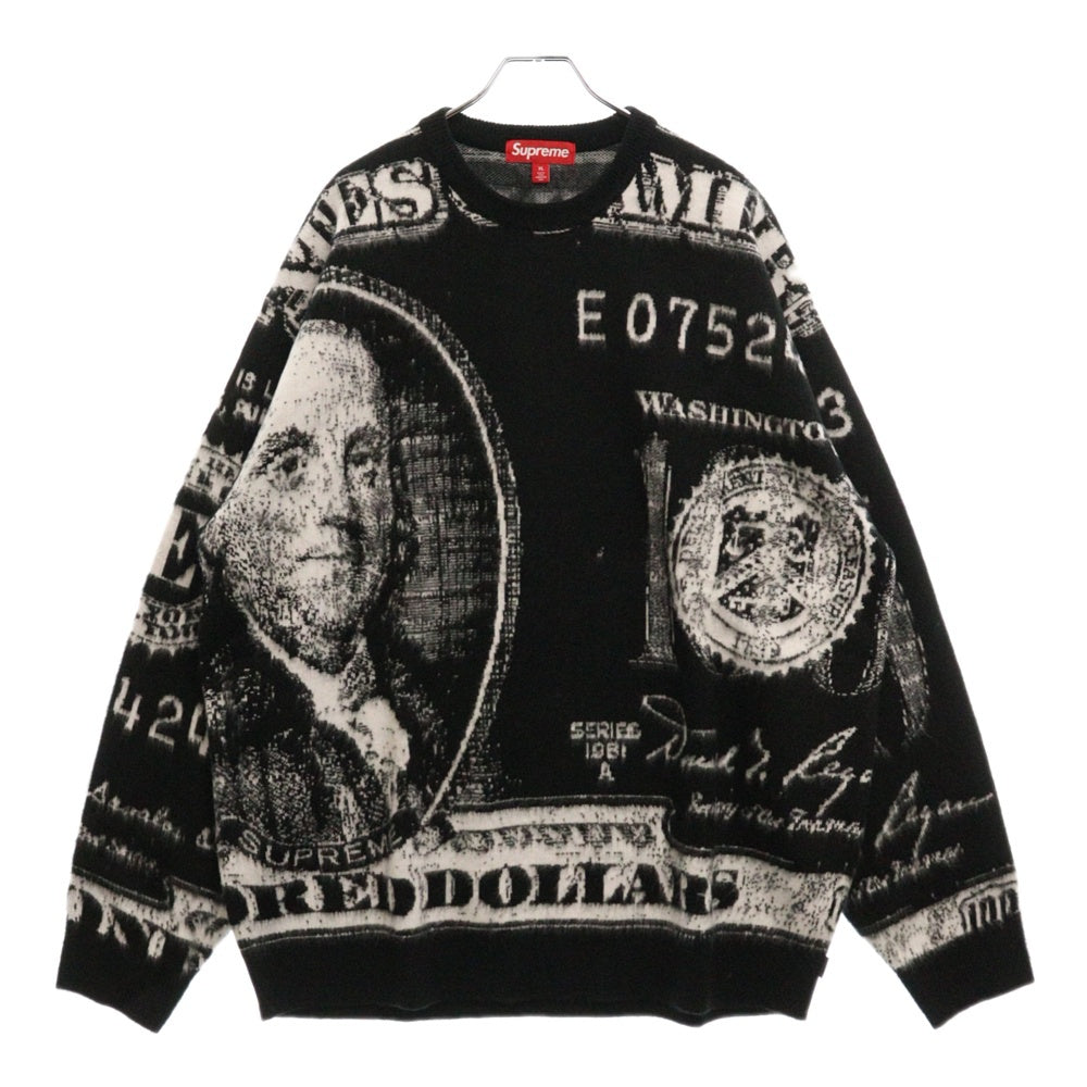 SUPREME(シュプリーム) 25SS Money Sweater マニーセーター クルーネックニットセーター ブラック