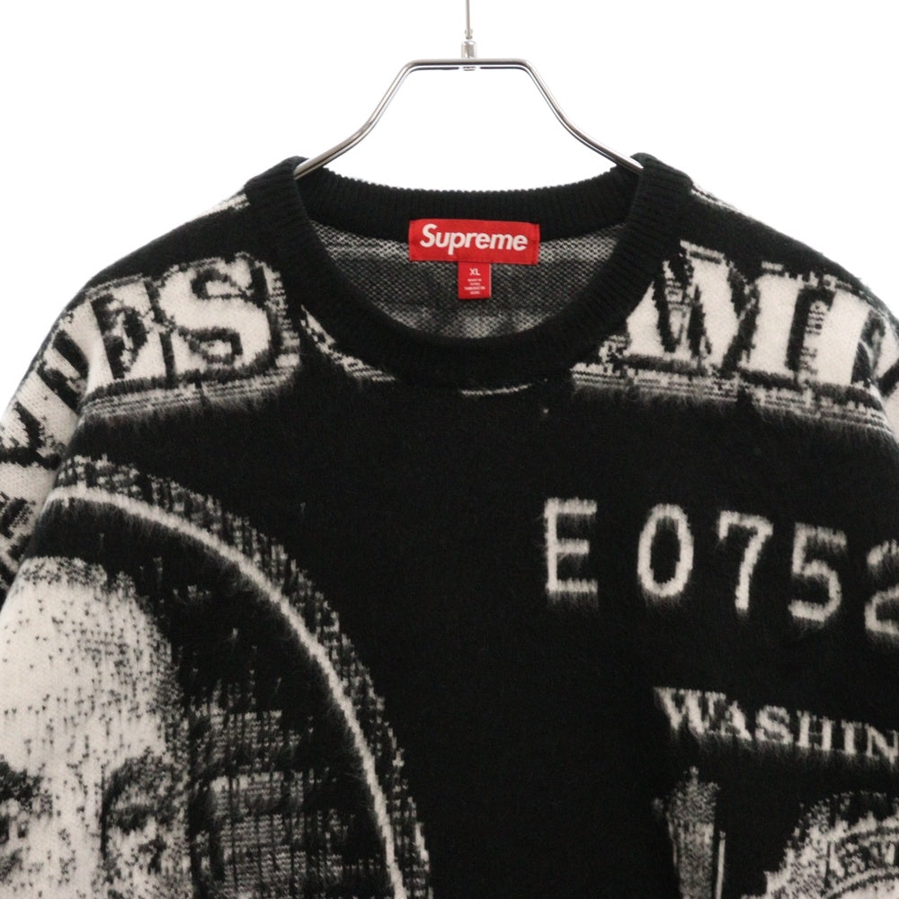 SUPREME(シュプリーム) 25SS Money Sweater マニーセーター クルーネックニットセーター ブラック