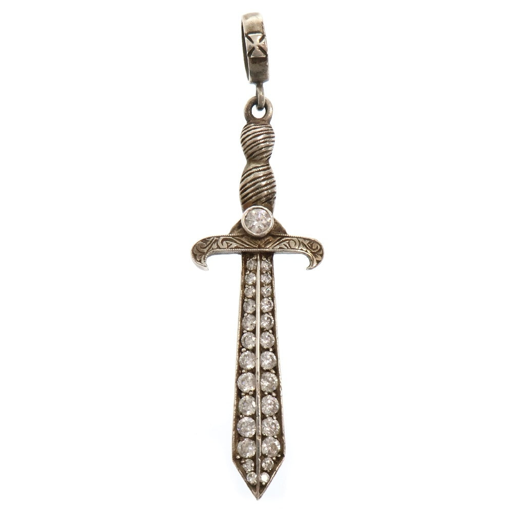 Loree Rodkin(ローリーロドキン) Sword ソード ジルコニアペンダントトップ ネックレストップ シルバー
