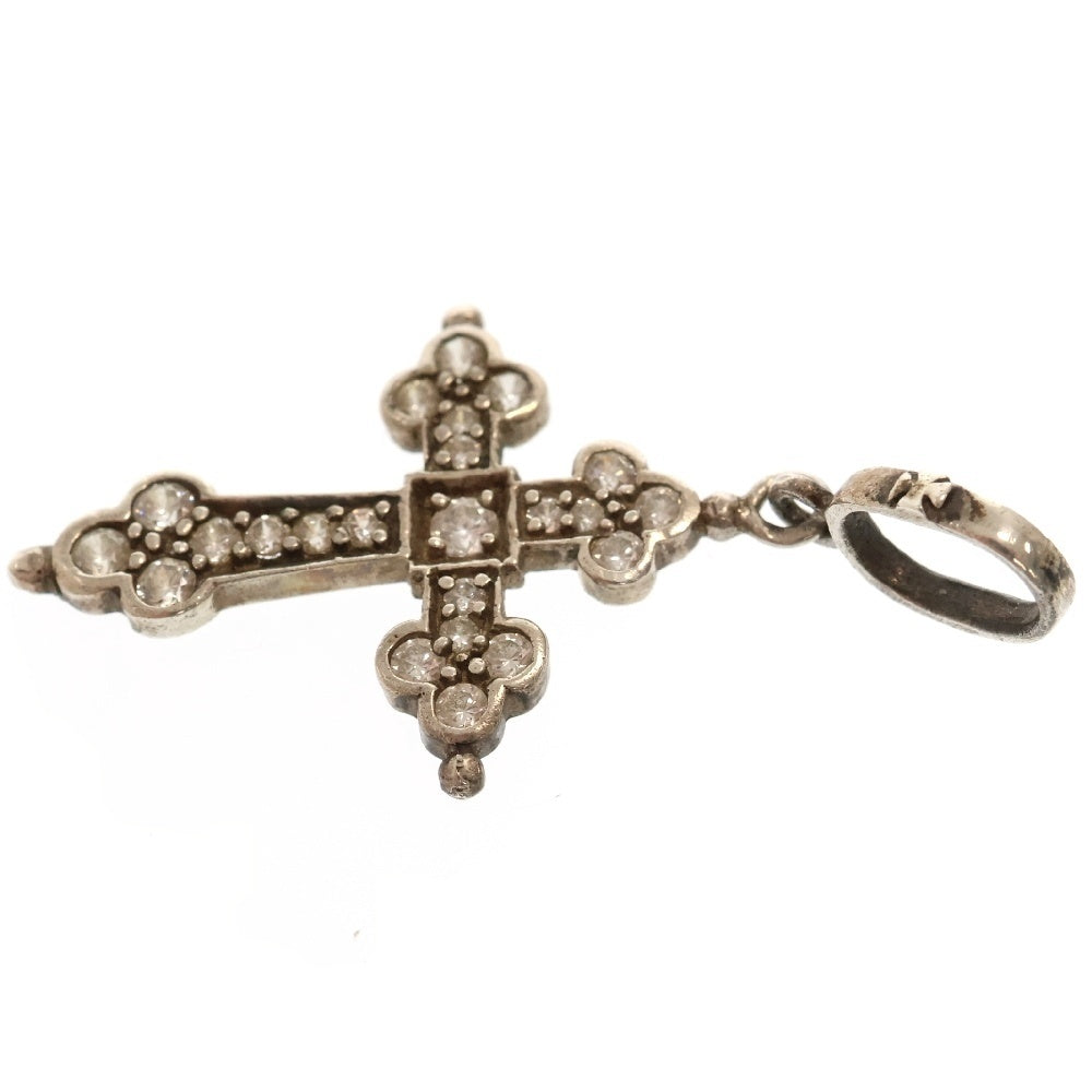 Loree Rodkin(ローリーロドキン) Medium Gothic Cross Pendant ジルコニア ミディアムゴシッククロス ペンダントトップ ネックレストップ シルバー