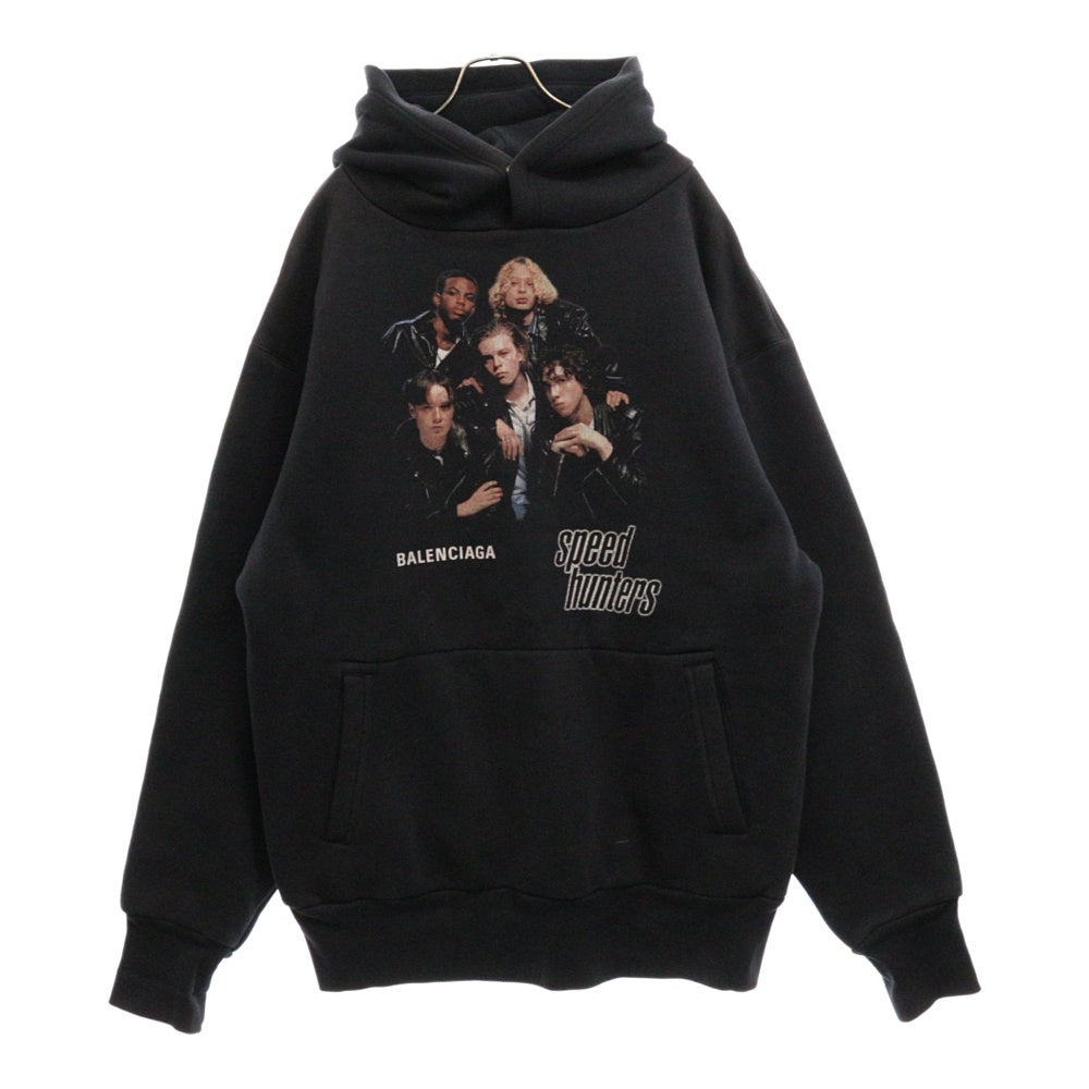 BALENCIAGA(バレンシアガ) 19AW Speed Hunters Hoodie スピードハンターズ プルオーバースウェットパーカー フーディー ネイビー 541873 TCV37