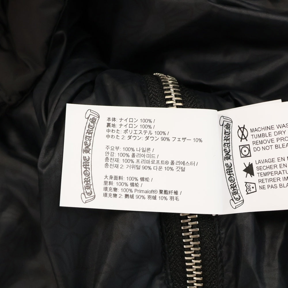 CHROME HEARTS(クロムハーツ) QUEENS クロスボールボタン ロングダウンジャケット アウター ブラック