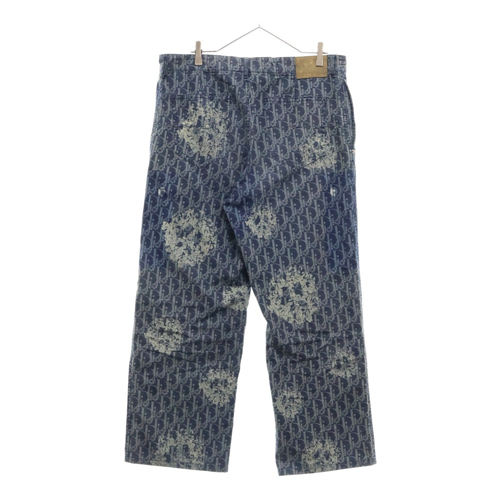 DIOR(ディオール) 23AW ×Denim Tears Carpenter Jeans デニムティアーズ 総柄カーペンターパンツ ネイビー 393D181BY528