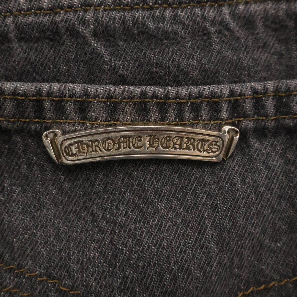 CHROME HEARTS(クロムハーツ) ×LEVI'S U VNTG JEAN BLK RED TAB リーバイス クロスボールボタンウォッシュドデニムパンツ グレー
