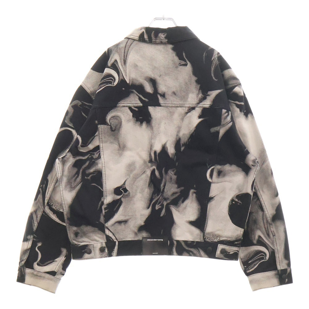 ALEXANDER WANG(アレキサンダーワン) Smoke Denim Jacket 総柄デニムジャケット ブラック CA00985