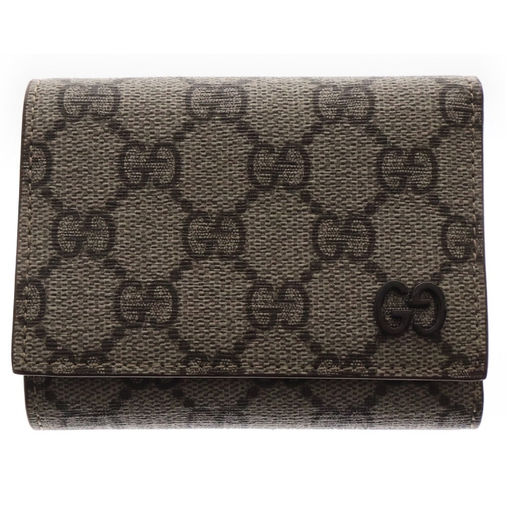 GUCCI(グッチ) GGスプリーム デティール付コンパクトウォレット 三つ折り財布 ベージュ 769225