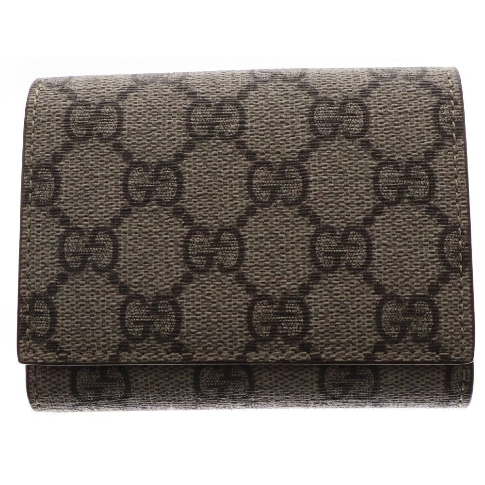 GUCCI(グッチ) GGスプリーム デティール付コンパクトウォレット 三つ折り財布 ベージュ 769225