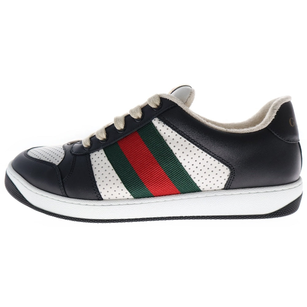 GUCCI(グッチ) SCREENER シェリーライン ローカットスニーカー シューズ ブラック/ホワイト 546163