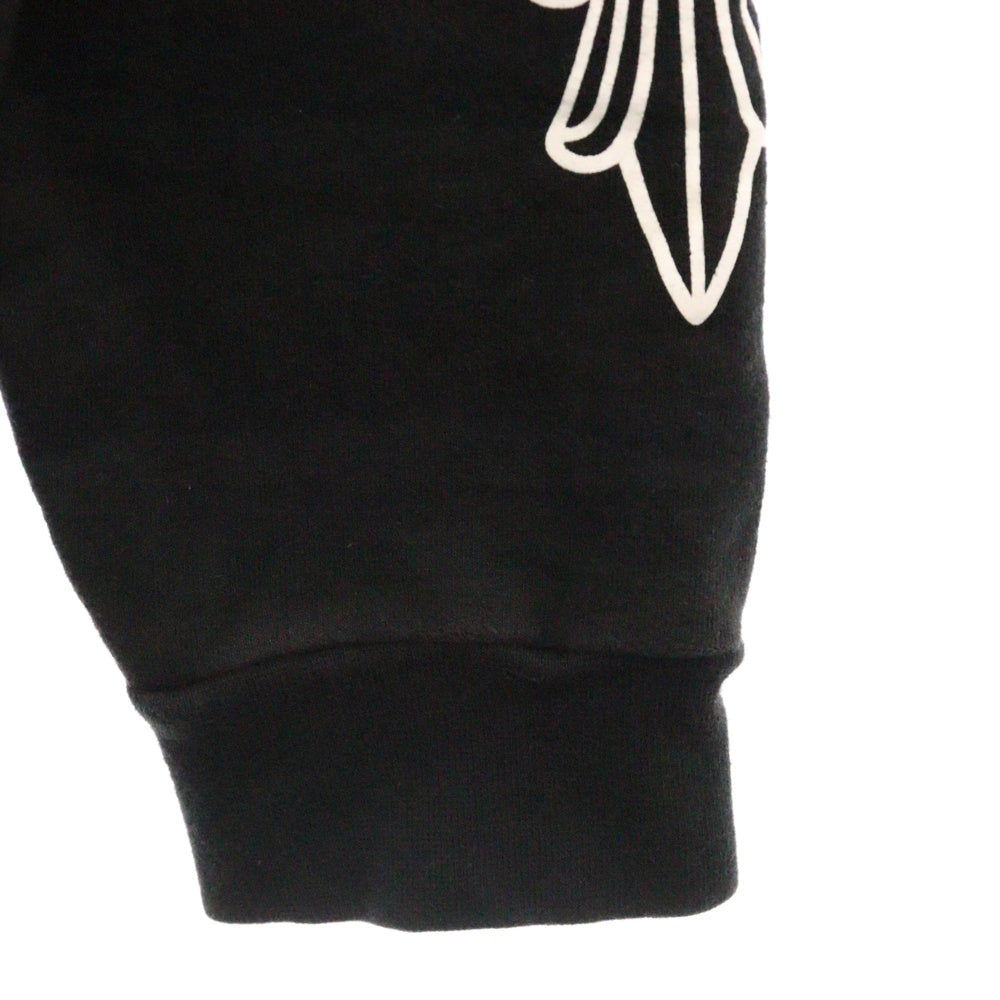 CHROME HEARTS(クロムハーツ) SWTSHRT PLVR ホースシュープリント アームフローラル スウェット プルオーバーパーカー ブラック