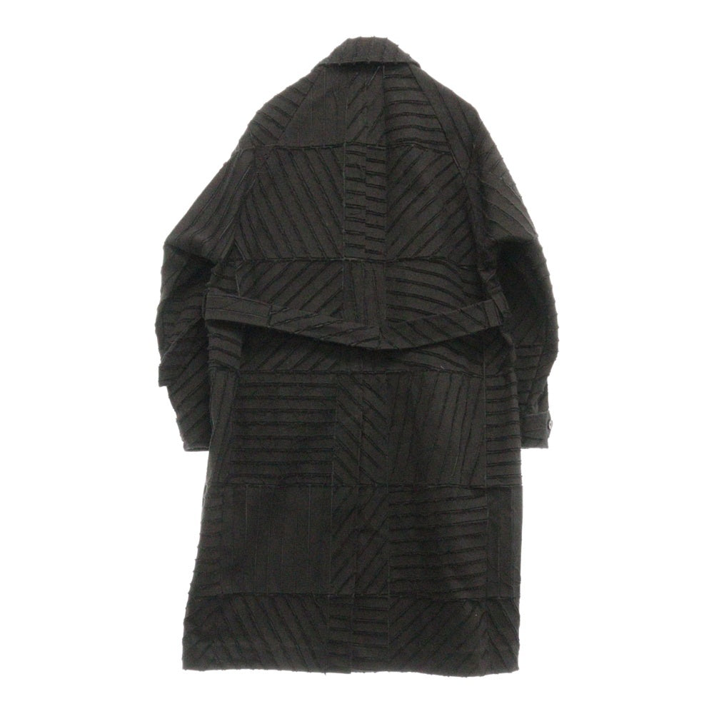YOKE(ヨーク) BONDING OPAL BALMACAAN COAT オパールバルマカーン ボンディング加工 ロングコート YK24SS0621C ブラック