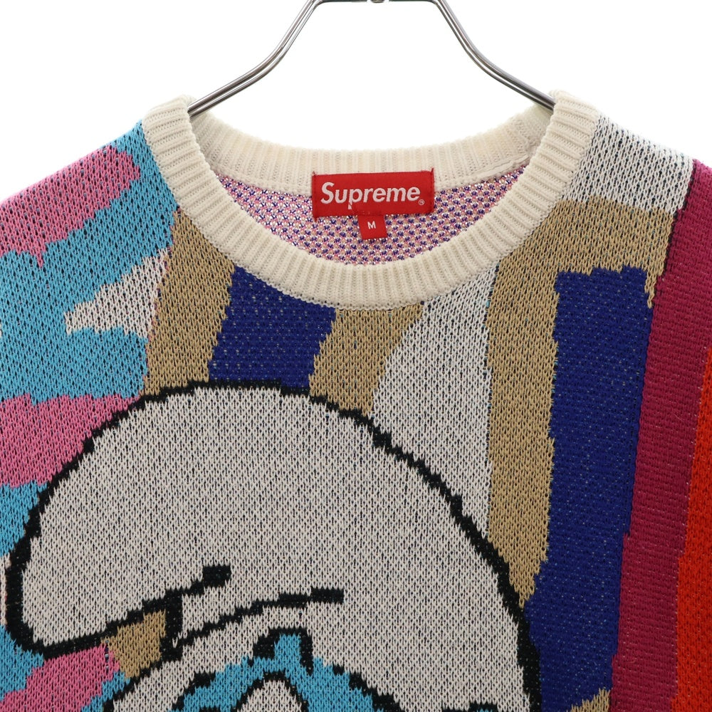 SUPREME(シュプリーム) 20AW Smurfs Sweater スマーフ 総柄クルーネック長袖ニットセーター マルチ