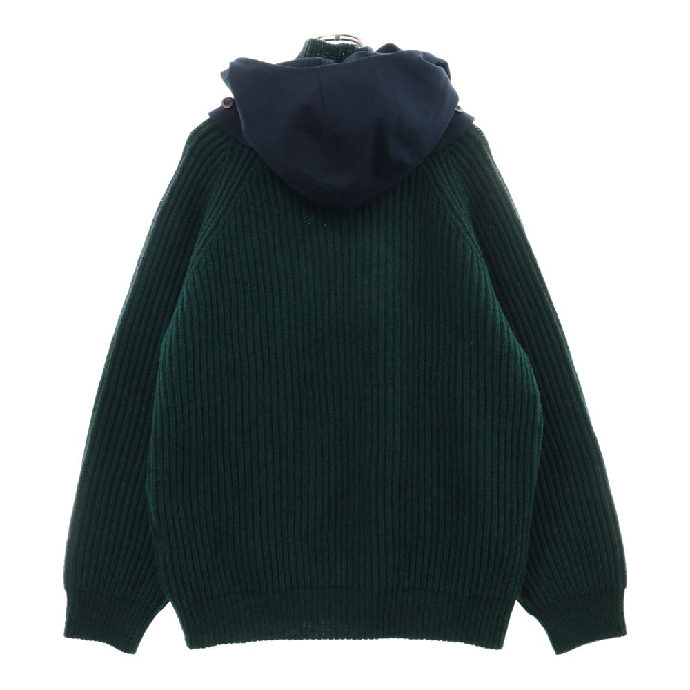 kolor(カラー) Wool Knit Hoodie ファイヤーロゴ ハイネックニットパーカー フーディー 18WCM-NO7305